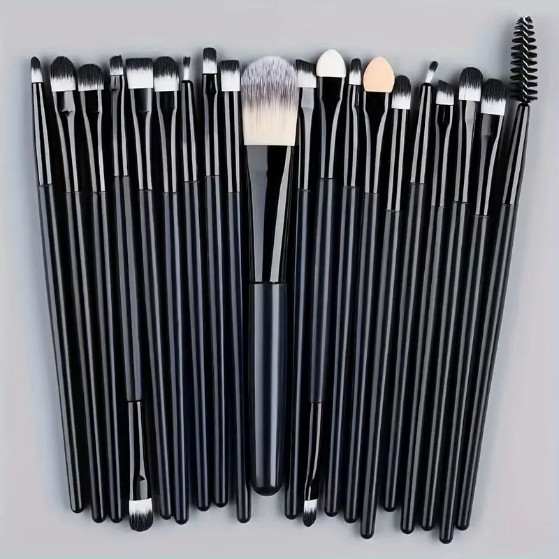 20Pcs Makeup Brushes Set Eyeliner Brush Blending Brush Makeup Brush for Cheeks Eye Cosmetic Foundation Brush with Makeup Sponge