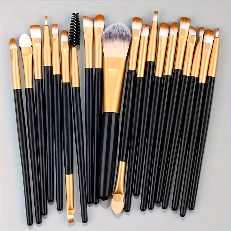 20Pcs Makeup Brushes Set Eyeliner Brush Blending Brush Makeup Brush for Cheeks Eye Cosmetic Foundation Brush with Makeup Sponge