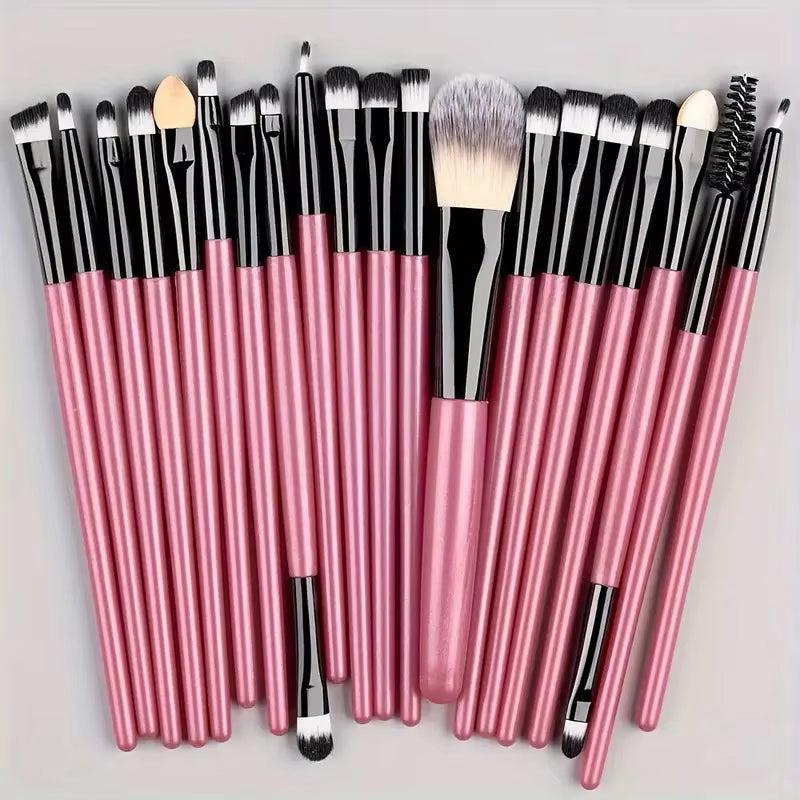 20Pcs Makeup Brushes Set Eyeliner Brush Blending Brush Makeup Brush for Cheeks Eye Cosmetic Foundation Brush with Makeup Sponge
