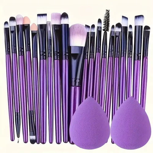 20Pcs Makeup Brushes Set Eyeliner Brush Blending Brush Makeup Brush for Cheeks Eye Cosmetic Foundation Brush with Makeup Sponge